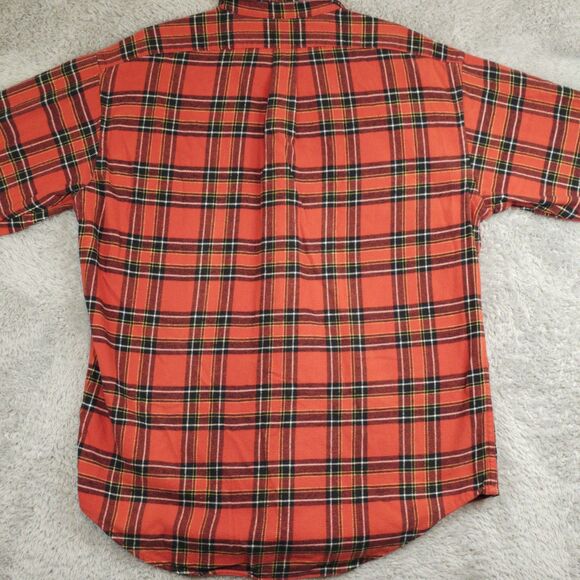 Vintage Ralph Lauren Jeans Red Windowpane Plaid Flannel Men's Med Outdoor Campin - Picture 3 of 9
